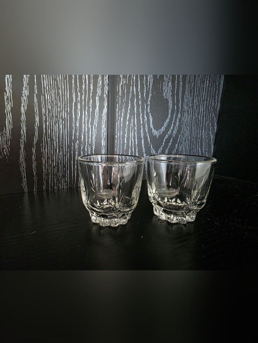 Clear Shot Glass Size Set - Classic Pressed Glass (Set of 2)